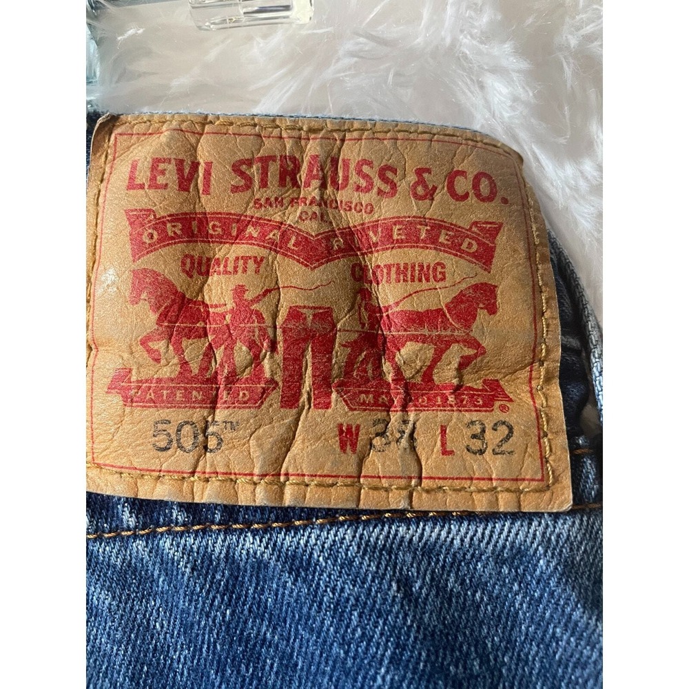 Levi's 505‎ Jeans Men's Size 38x32 Blue Medium Wash - Picture 5 of 6